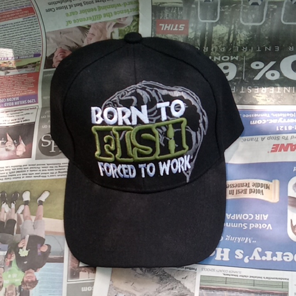 Born To Fish -Black Baseball Cap